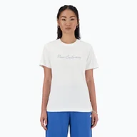 Koszulki i topy damskie - Koszulka damska New Balance Script Tee white - miniaturka - grafika 1