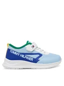 Buty dla chłopców - Tommy Hilfiger Sneakersy Low Cut Lace-Up/Velcro Sneaker T1B9-33868-1756 S Błękitny - miniaturka - grafika 1