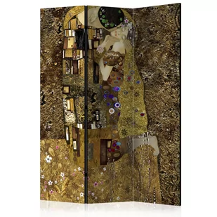 Parawan 3-częściowy - Złoty pocałunek [Room Dividers] (rozmiar 135x172) - Parawany - miniaturka - grafika 1