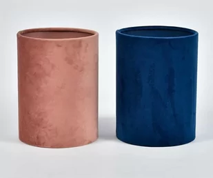 Abażur A15/18 Walec Plusz Niebieski - Oprawy, klosze i abażury - miniaturka - grafika 1