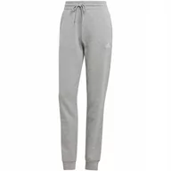 Dresy damskie - Spodnie damskie adidas Essentials Linear French Terry Cuffed szare IC8816 X - miniaturka - grafika 1