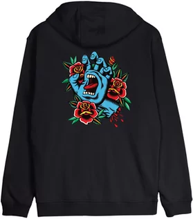 Bluzy męskie - bluza męska SANTA CRUZ SCREAMING FLASH ZIP HOOD Black - grafika 1