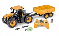 Samochody i pojazdy dla dzieci - Traktor Zdalnie Sterowany Z Przyczepą Licencja Jcb Ciągnik Rc - miniaturka - grafika 1