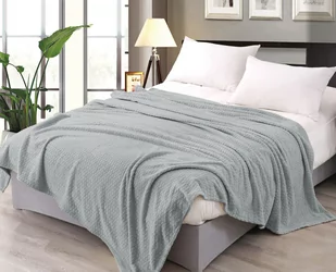 Koc 200 x 220 Mikrofibra Tłoczony Ardea Kostka 06 - Koce - miniaturka - grafika 3