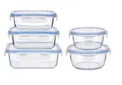 Pojemniki kuchenne - Zestaw 5 szklanych pojemników VIVALTO - miniaturka - grafika 1