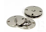 Pasmanteria - kufer-pasmanteria.pl Zatrzaski metalowe / guziki 25 mm ( Srebrne ) 02E0-1982B_20220305195844 - miniaturka - grafika 1