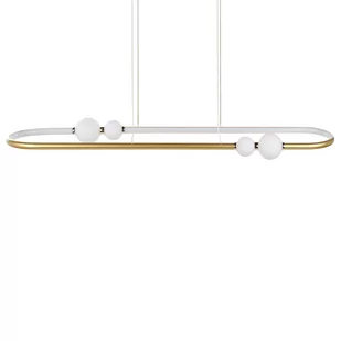 Lampa wisząca LED metalowa złota FEALE - Lampy sufitowe - miniaturka - grafika 1