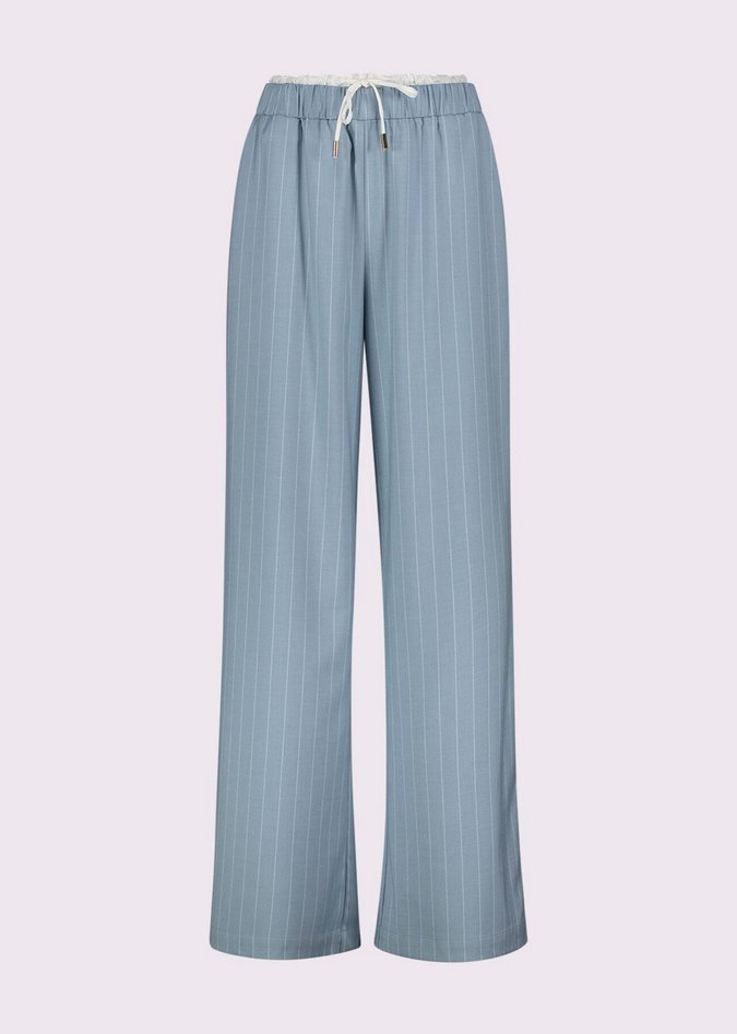 Spodnie unisex gaudi pantalone gessato azzurro altro