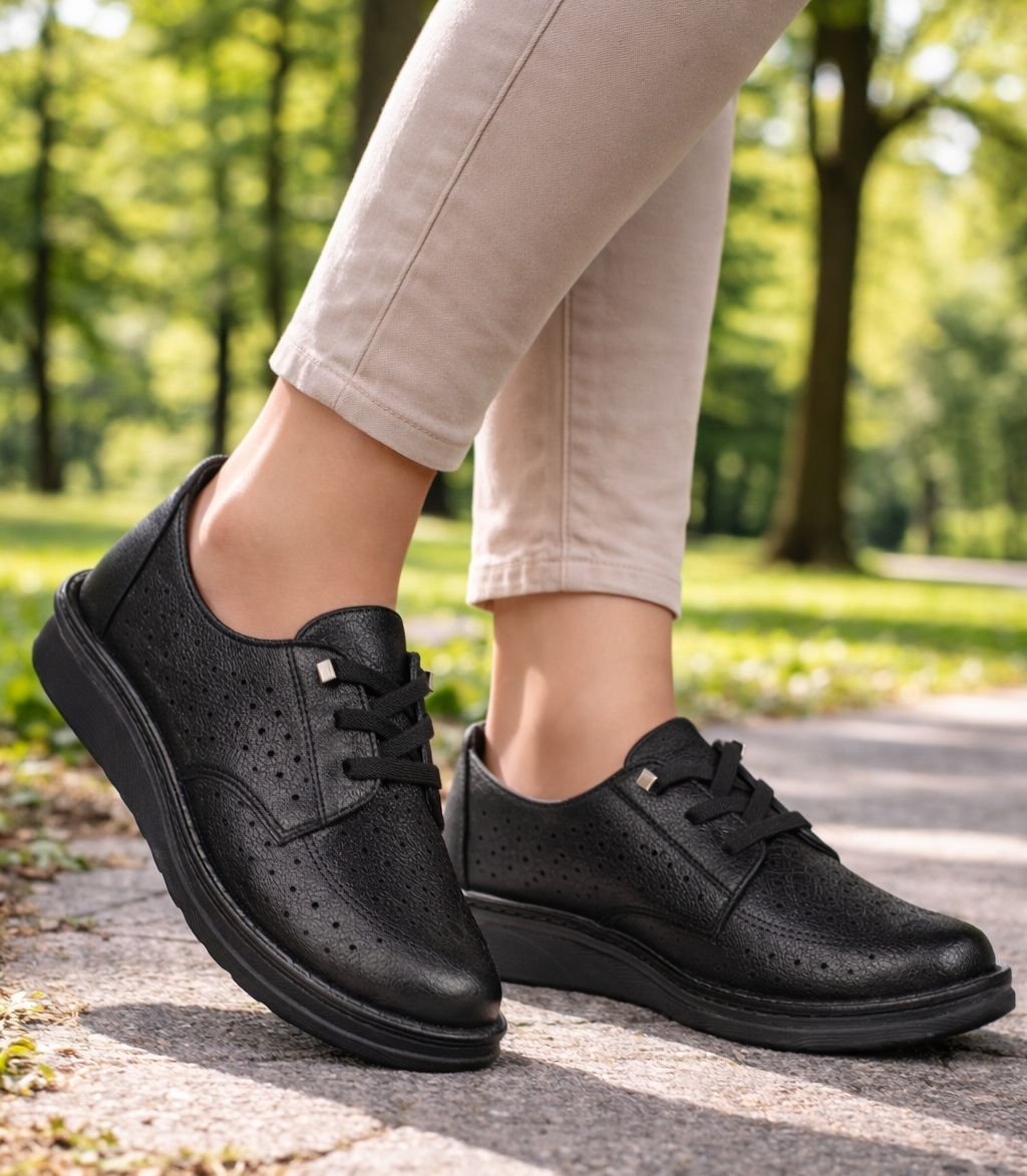 Mokasyny damskie czarne MD26-34 lekkie półbuty rozmiar: 38