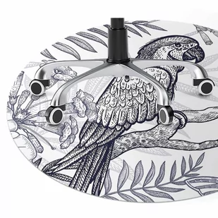 Mata pod krzesło do biura Szkicowana papuga fi100 cm - Podnóżki, podpórki, podkładki - miniaturka - grafika 1