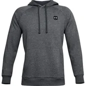 Bluzy sportowe męskie - Bluza męska Under Armour  Rival Fleece Hoodie Hallo grey XL - miniaturka - grafika 1