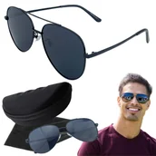 Okulary przeciwsłoneczne - Okulary Przeciwsłoneczne Męskie Polaryzacja Aviator Polar Eagle UV400 - miniaturka - grafika 1