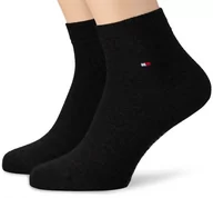 Skarpetki damskie - Tommy Hilfiger Męskie skarpety TH Men Quarter 2 pary, czarny, 43-46 EU - miniaturka - grafika 1