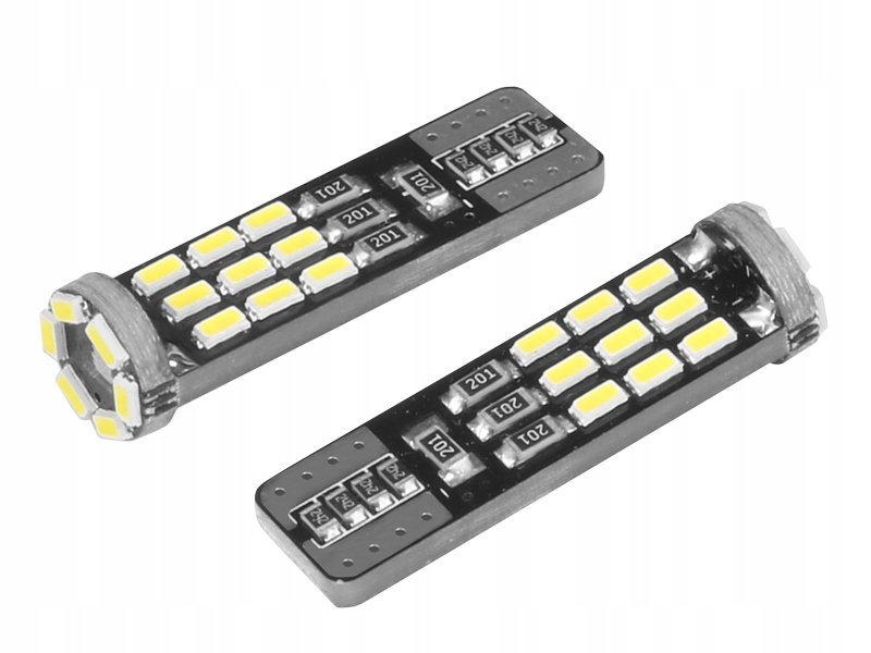 Żarówka W5W T10 12V 24x 3014 SMD LED CANBUS biała