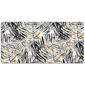 Podkładki na biurko - Mata ochronna z nadrukiem Czarne liście 120x60 cm, Dywanomat - miniaturka - grafika 1