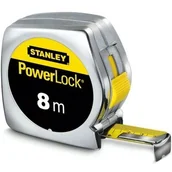 Inne urządzenia pomiarowe - Stanley Narzędzia ręczne MIARA 8m x 25mm POWERLOCK TWORZYWO (1-33-198) - miniaturka - grafika 1