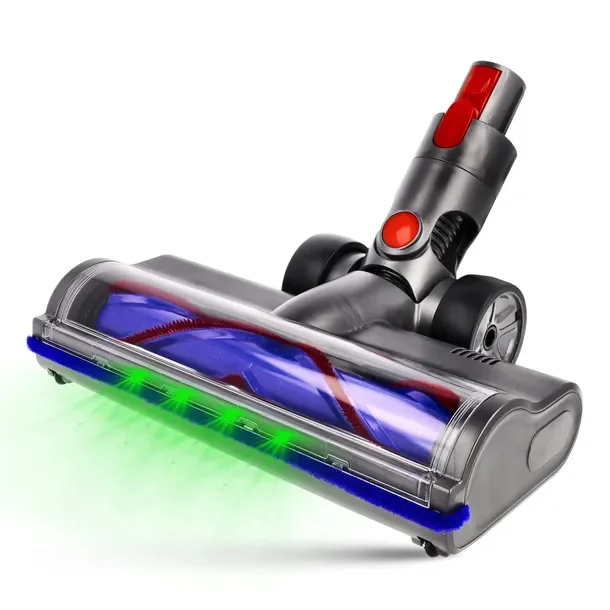 Turboszczotka LED do Dyson V7 V8 V10 V11 V15 szczotka obrotowa podłogowa