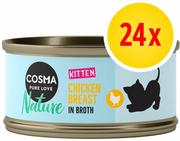 Mokra karma dla kotów - Zestaw Cosma Nature Kitten dla kociąt, 24 x 70 g - Kurczak i tuńczyk - miniaturka - grafika 1