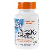 Witaminy i minerały - DOCTOR'S BEST DOCTOR'S BEST Natural Vitamin K2 Mk-7 60vegcaps - miniaturka - grafika 1
