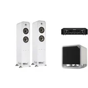 Zestawy stereo - MARANTZ NR1200 + POLK AUDIO S55E + HTS SUB10 białe - miniaturka - grafika 1