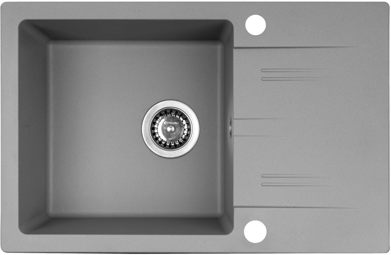 Pyramis Zlew LEFKADA 68x44 1B 1D szary beton