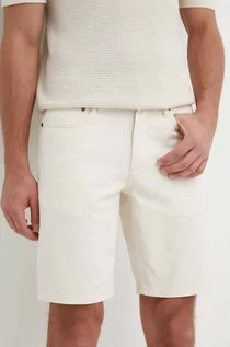 Spodenki męskie - Calvin Klein szorty jeansowe męskie kolor beżowy K10K112942 - grafika 1