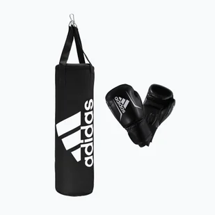 Zestaw bokserski dziecięcy adidas Youth Boxing Set worek + rękawice czarno-biały ADIBPKIT10-90100 - Worki treningowe - miniaturka - grafika 1