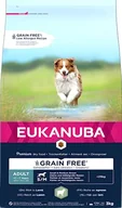Sucha karma dla psów - EUKANUBA Grain Free Karma dla psów dorosłych małych i średnich ras, bogata w jagnięcinę, 3 kg - miniaturka - grafika 1