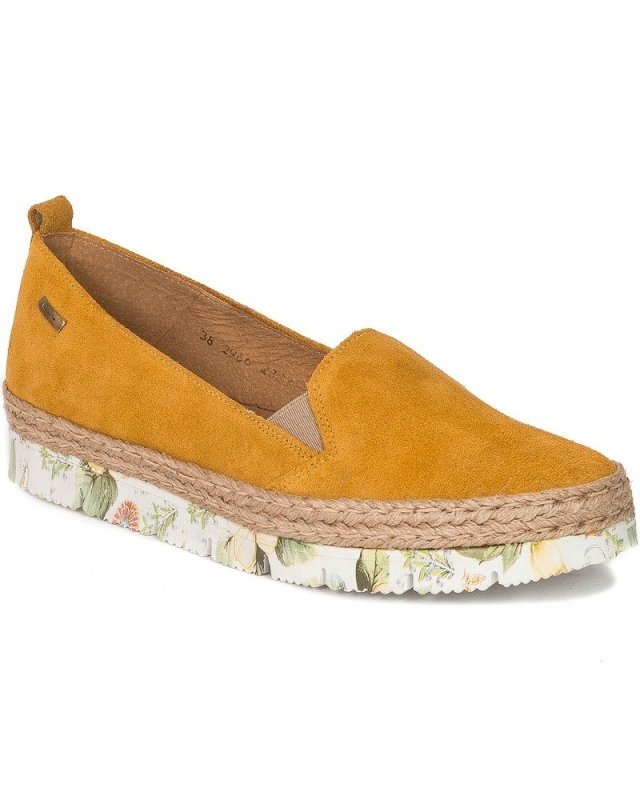 Espadryle Maciejka 02966-27 skóra zamszowa żółte r.40