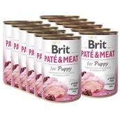 Mokra karma dla psów - Brit Pate & Meat Puppy 12x400g - miniaturka - grafika 1