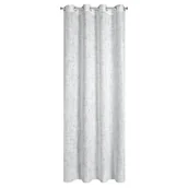 Zasłony - Zasłona 140x250 Solana kremowa srebrna w stylu eko gotowa na przelotkach - miniaturka - grafika 1