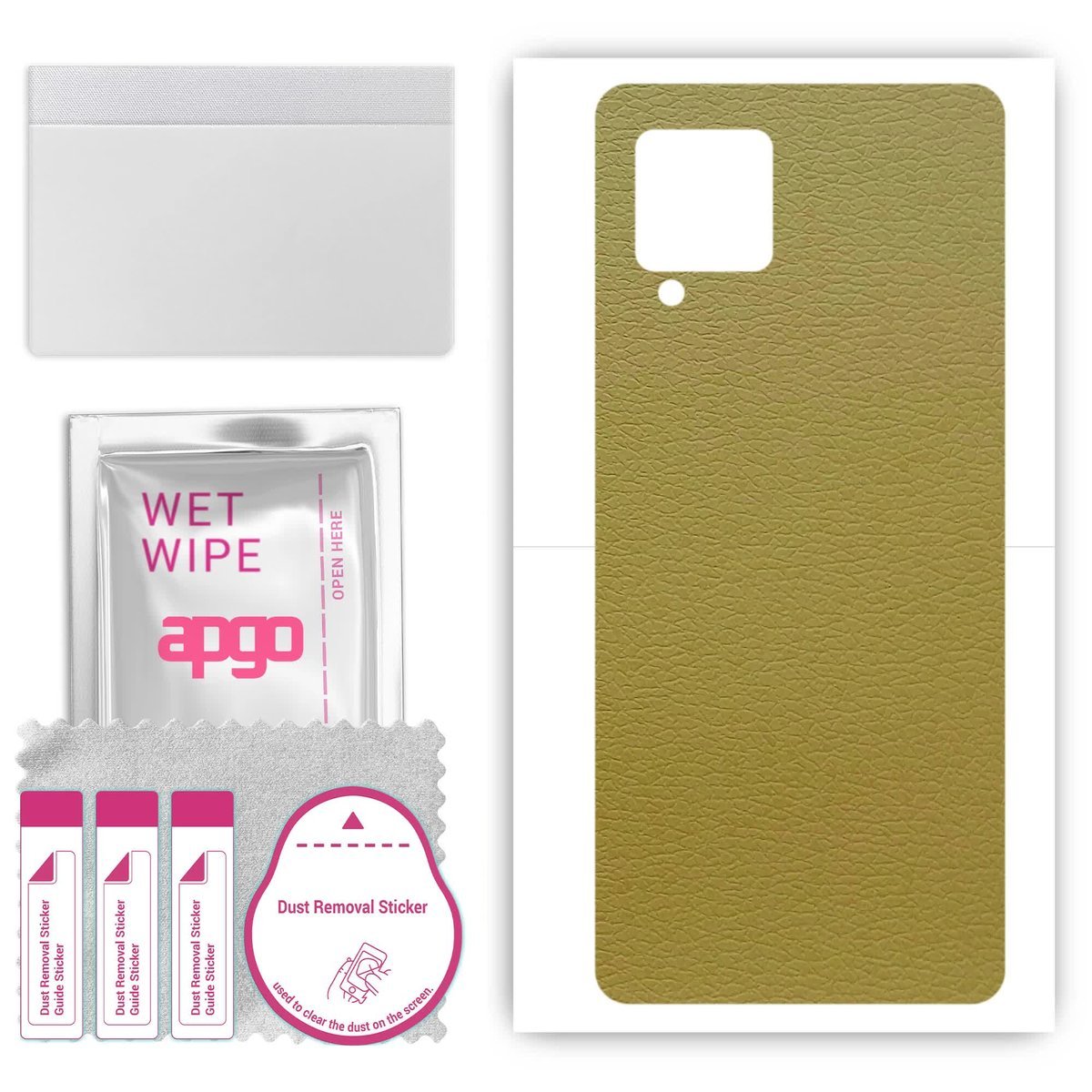 Folia naklejka skórka strukturalna na TYŁ do Samsung Galaxy A42 5G - Skóra Oliwkowa - apgo SKINS