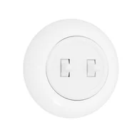 Wyłączniki światła i elektryczne - DPM Włącznik podwójny LF0021W biały DPM - miniaturka - grafika 1