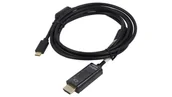 Wtyczki i adaptery - Digitus AK-300330-020-S Adapter HDMI 2.0 HDMI wtyk USB C wtyk niklowany 2m czarny - miniaturka - grafika 1