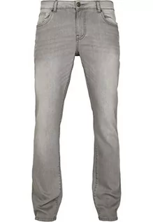 Spodenki męskie - Urban Classics Męskie dżinsy Relaxed Fit męskie spodnie jeansowe, szary (Mid Grey 02297)., 28W / 32L - grafika 1