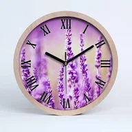 Zegary - Zegar ścienny drewniany rzymski lawenda fi 30 cm, Tulup - miniaturka - grafika 1