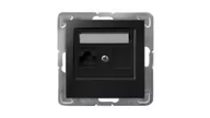 Gniazdka elektryczne - Ospel IMPRESJA Gniazdo komputerowe pojedyncze, kat. 5e MMC czarny metalik GPK-1Y/K/m/33 GPK-1Y/K/m/33 - miniaturka - grafika 1