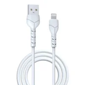 Kable USB - Devia Kabel Kintone USB - Lightning 1,0 m 2,1A biały - miniaturka - grafika 1