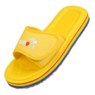 Klapki i japonki damskie - Klapki Damskie Kubota Rzep Pride Żółte 38 - miniaturka - grafika 1