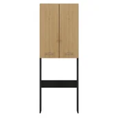 Szafki łazienkowe - Szafka łazienkowa pola dd - antracyt / dąb artisan - miniaturka - grafika 1
