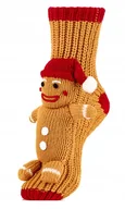 Skarpetki damskie - Świąteczne Skarpety Na Prezent Pod Choinkę Ciastek - miniaturka - grafika 1