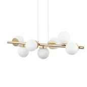 Lampy sufitowe - Lampa zwisająca do salonu Avola 40796 Sigma bubble biała złota - miniaturka - grafika 1