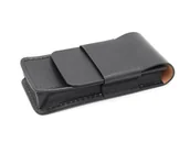 Etui na długopisy i pióra - Skórzane etui na 3 długopisy i pióra czarne - skóra naturalna - miniaturka - grafika 1