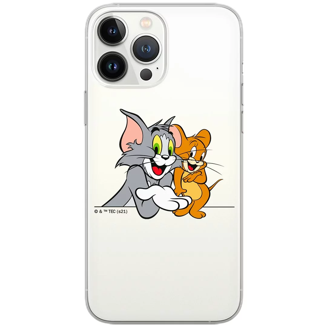 Etui Tom and Jerry dedykowane do Iphone 7/ 8/ SE 2/ SE 3, wzór: Tom i Jerry 005 Etui częściowo przeźroczyste, oryginalne i oficjalnie  / Tom and Jerry