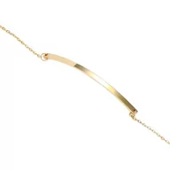 Bransoletki - Bransoletka STAL SZLACHETNA POZŁACANA blaszka - miniaturka - grafika 1