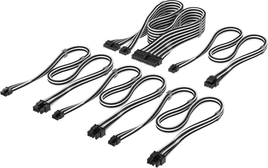 Corsair Premium Sleeved DC Cable Starter Kit do zasilacza Typ-5 czarny/biały CP-8920444