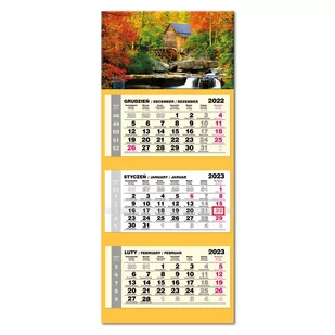 EV-CORP, Kalendarz ścienny 2023, trójdzielny, mix wzorów - Kalendarze - miniaturka - grafika 1