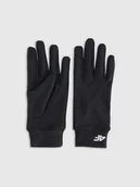 Rękawiczki - 4F Rękawiczki dzianinowe Touch Screen uniseks - czarne L - miniaturka - grafika 1