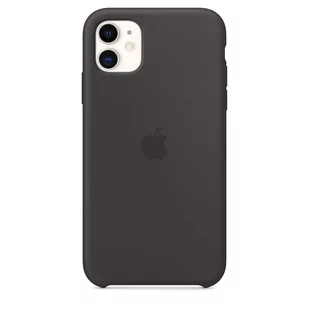 Apple Etui Silicone Case do iPhone 11 czarne MWVU2ZM/A - Etui i futerały do telefonów - miniaturka - grafika 1