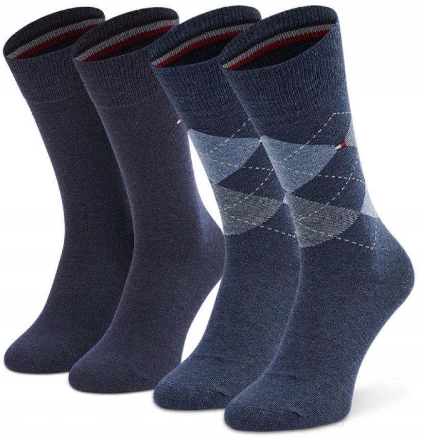 Tommy Hilfiger Skarpety Męskie 39-42 Romby Jeans